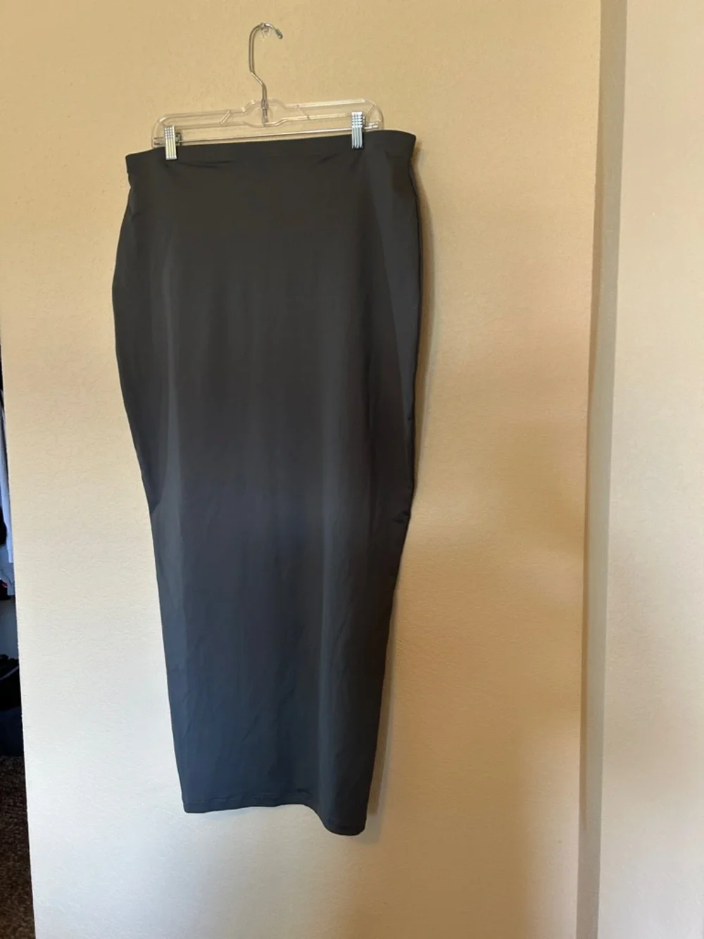 NWT SKIMS Recycled Swim Long Tube Skirt Gunmetal 2X